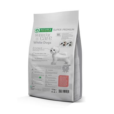 Nature's Protection Superior Care White Dogs Starter Сухий корм для цуценят всіх порід з білою шерстю, 1,5 кг