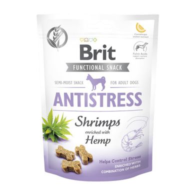 Brit Care Functional Snack Antistress Shrimps Функциональное полумягкое лакомство с креветками для собак