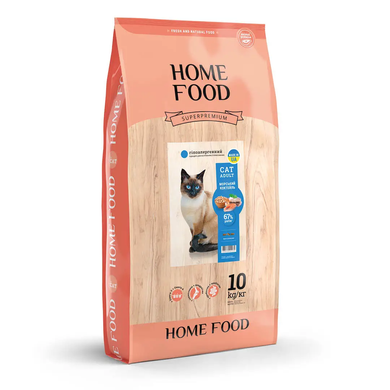 Home Food Cat Adult Hypoallergenic - Сухой гипоаллергенный корм "Морской коктейль" для стерилизованных/кастрированных взрослых кошек, 10 кг