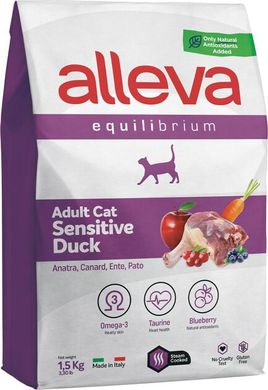 Alleva Equilibrium Sensitive Duck Adult Cat Полнорационный корм с уткой для взрослых кошек с чувствительным пищеварением 1,5 кг