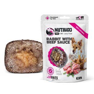 LK Baits Pet Nutrigo Treat Rabbit Функціональні ласощі з кроликом та яловичим соусом (&Oslash; 12 мм) для собак , 150 г