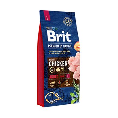 Brit Premium by Nature Adult L - Сухой корм с курицей для взрослых собак крупных пород, 3 кг