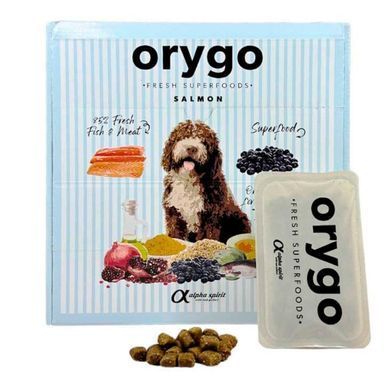 Orygo Salmon & Blueberries Полувлажный корм с лососем и черникой для взрослых собак, 3,6 кг
