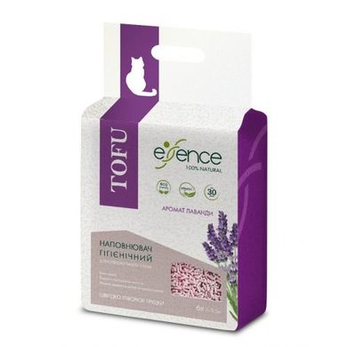 Essence Tofu Lavender Наповнювач із тофу для котячого туалету з ароматом лаванди, 6 л (2,5 кг)