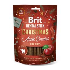 Brit Dental Stick Christmas Apple Strudel Ласощі для собак різдвяний яблучний штрудель, 7 од /251 г