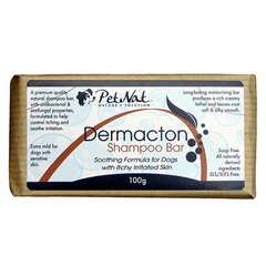 Dermacton shampoo bar for itchy Dogs Натуральний твердий шампунь від сверблячки для собак 100 г