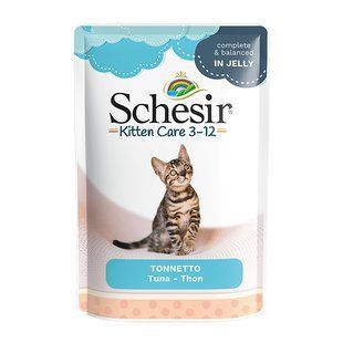 Schesir Kitten Care Tuna Шезір Вологий корм з тунецем в желе для кошенят, 85 г