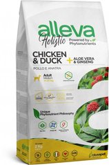 Alleva Holistic Adult Chicken&Duck Medium Повнораціонний корм з куркою та качкою з додаванням алое вера та кореня женьшеня для дорослих собак 2 кг