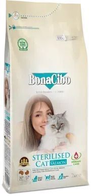 BonaCibo Adult Cat Sterilised Salmon Сухий корм з лососем для стерилізованих котів, 2 кг