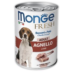 Monge Dog Fresh Adult Lamb - Консерви для дорослих собак зі шматочками свіжого м'яса ягняти, 400 г