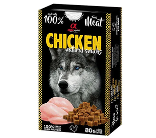 Alpha Spirit Dog Chicken Natural Snacks Альфа Спирит Полувлажное лакомство с курицей для взрослых собак, 80 г