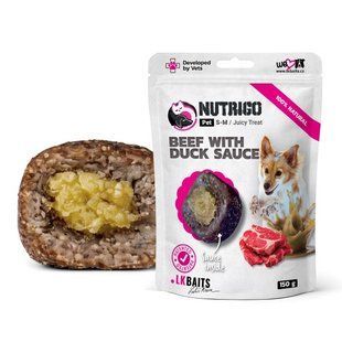 LK Baits Pet Nutrigo Treat Veal Функціональні ласощі з яловичиною та качиним соусом (&Oslash; 12 мм) для собак, 150 г