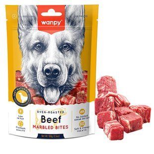 Wanpy Beef Marbled Bites Ванпі Ласощі шматочки мармурової яловичини для собак, 100 г