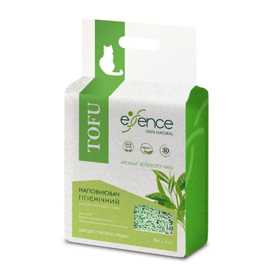 Essence Tofu Green Tea  Наполнитель из тофу для кошачьего туалета с ароматом зеленого чая, 6 л (2,5 кг)