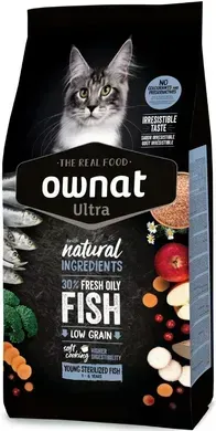Ownat Ultra Cat Fish Sterilised Сухий корм із рибою для стерилізованих котів, 1,5 кг
