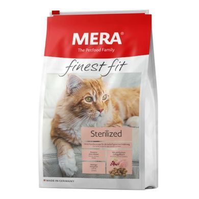 MERA finest fit Sterilized Сухой корм со свежим мясом птицы и клюквой для стерилизованных кошек, 1,5 кг