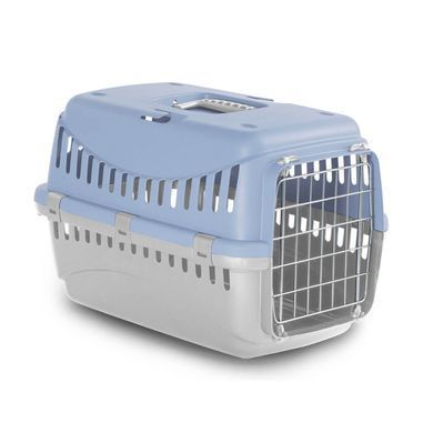 MP Bergamo Gipsy 1 small Переноска с металлической дверцей 46x31x32 см для собак и кошек, голубой