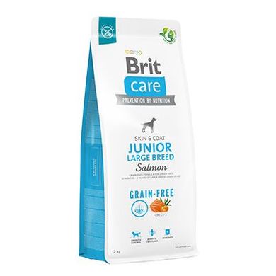 Brit Care Dog Grain-free Junior Large Breed - Сухий беззерновий корм з лососем для молодих собак великих порід, 1 кг