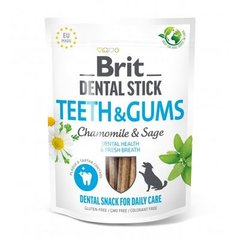 Brit Dental Stick Teeth & Gums - Ласощі для собак здорові ясна та зуби з ромашкою і шавлією
