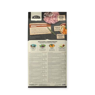Acana Adult Large Breed Беззерновой сухой корм с курицей для взрослых собак больших и гигантских пород, 17 кг