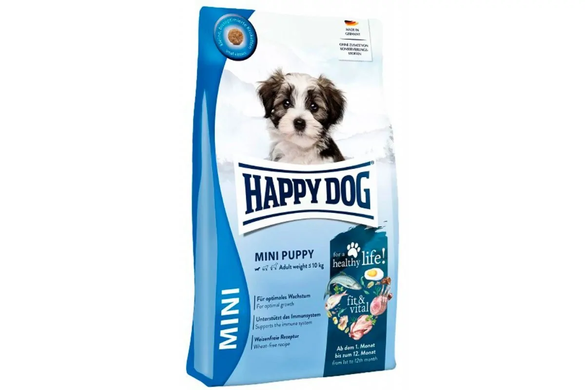 Happy Dog Mini Puppy - Сухой корм для щенков и юниоров мелких пород, 4 кг