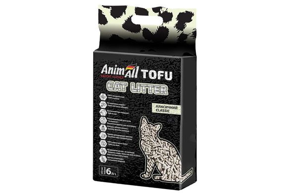 AnimAll Tofu Classic Гранулированный наполнитель из соевых волокон для кошачьих туалетов 6 л (2,6 кг)