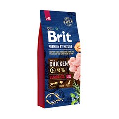 Brit Premium by Nature Senior L+XL - Сухий корм із куркою для собак похилого віку великих та гігантських порід, 15 кг