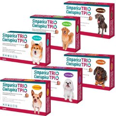 Сімпаріка Тріо таблетки проти бліх, кліщів та гельмінтів для собак вагою 40-60 кг (упаковка)